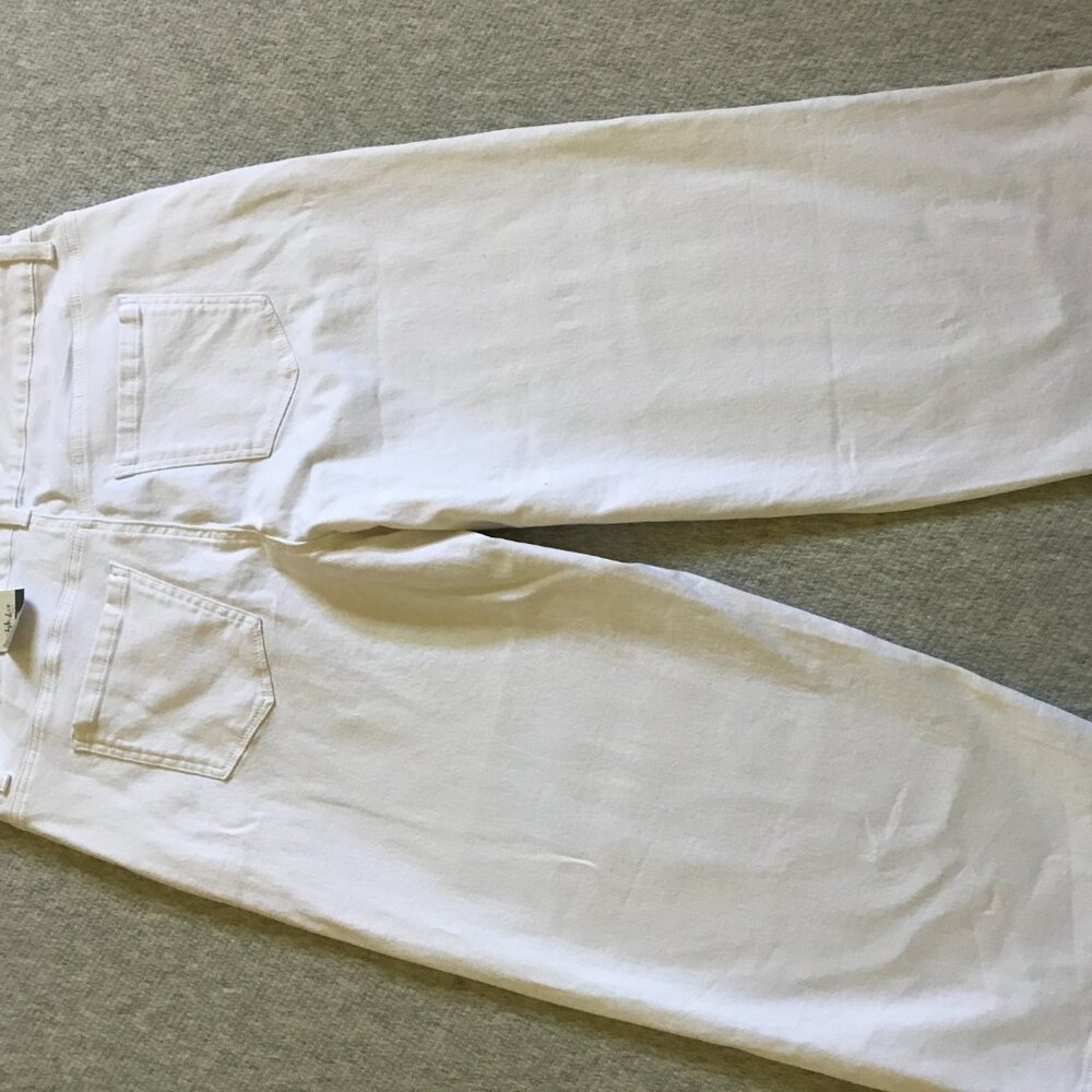 NWT Style & Co High Rise Wide Leg Crop Jeans Sz 16W White - Picture 4 of 6